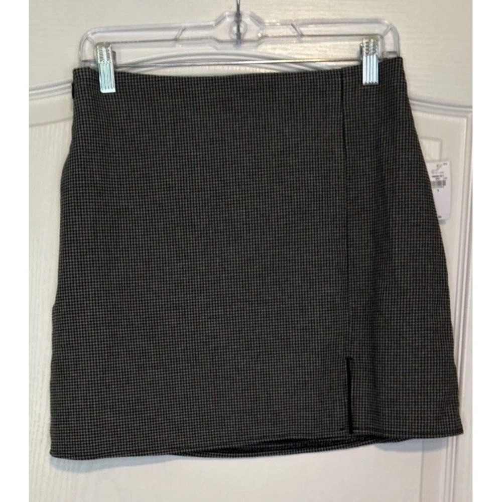 Old Navy Womens Size Small Mini Skirt Black Gray Houndstooth Lined NEW